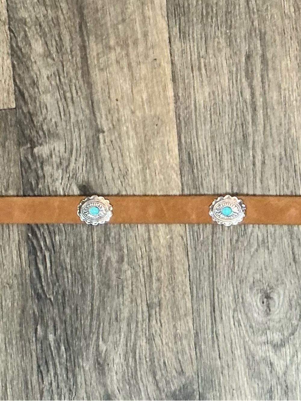 Western Belt with Turquoise Accents - Picture 2 of 6